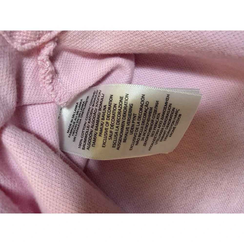 Polo Ralph Lauren Custom Slim Fit Polo Shirt Women's M Pink Big Pony Rugby USA